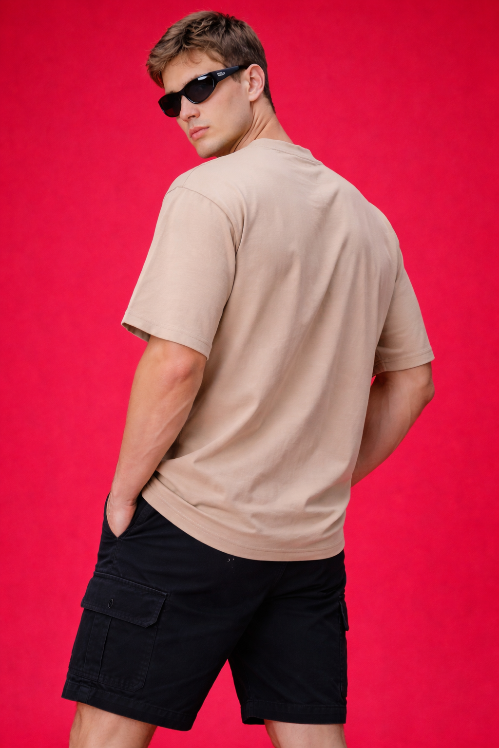 Biege Oversize 240 GSM T shirt
