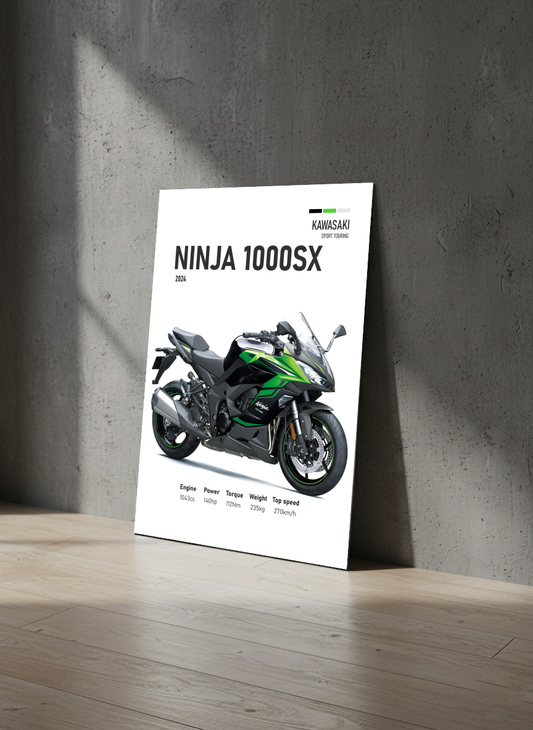 Ninja 1000SX – Sport Touring Performance Metal Poster (2024)