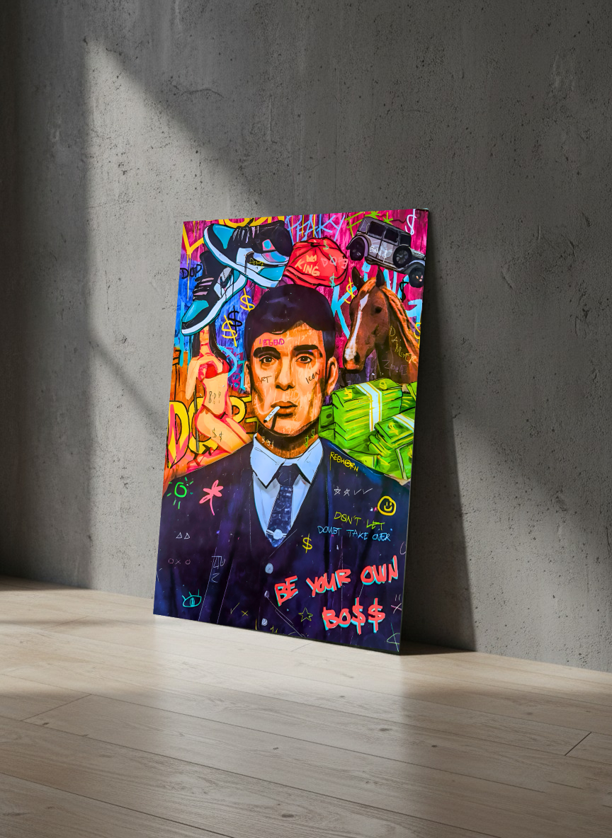 BE YOUR OWN BOSS | Street King Graffiti Metal Poster