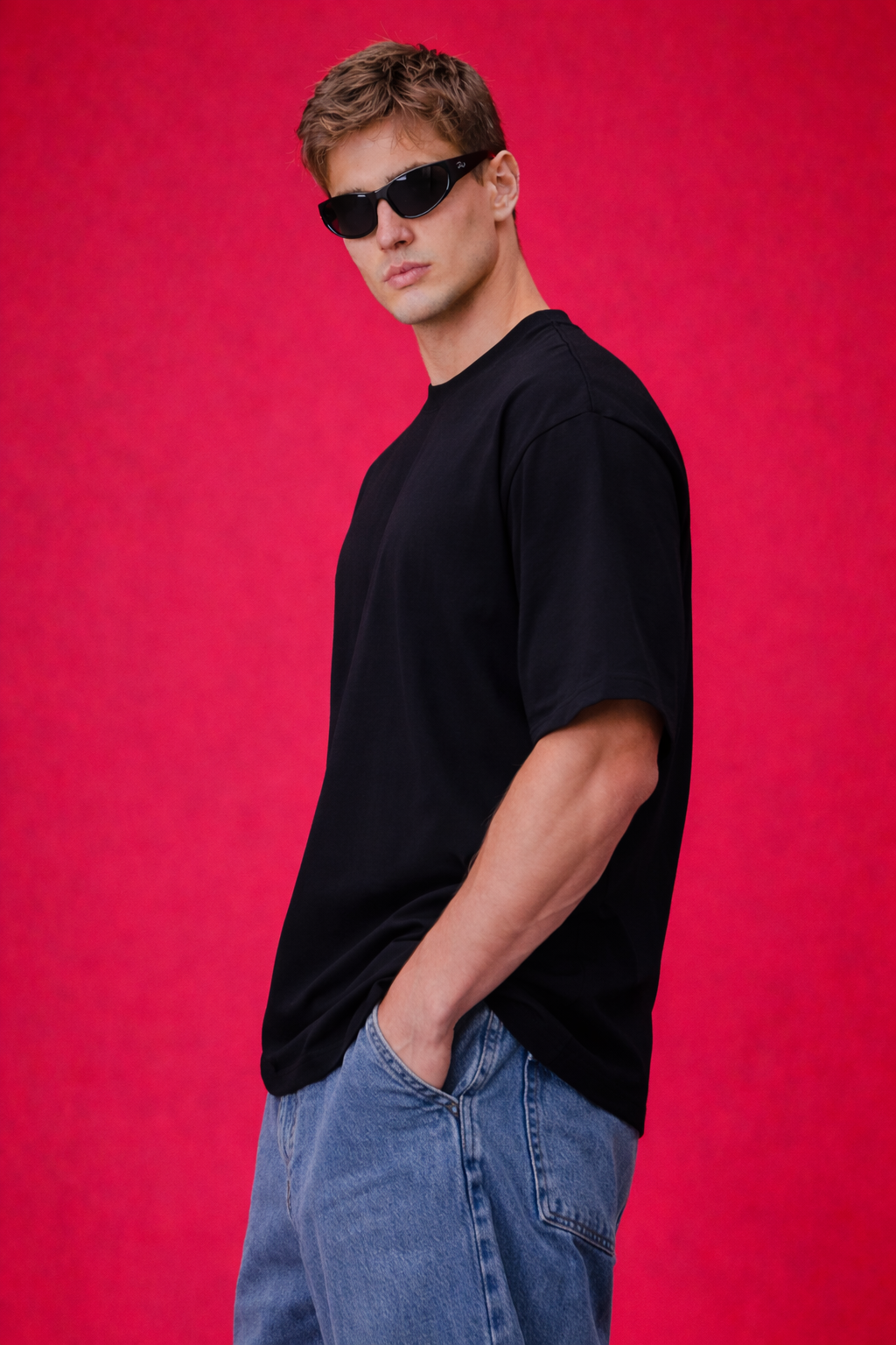 Black Oversize 240 GSM T shirt