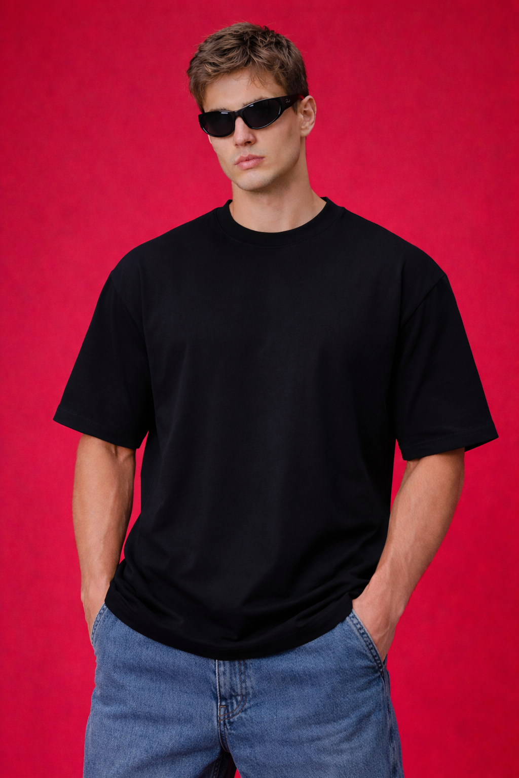 Black Oversize 240 GSM T shirt