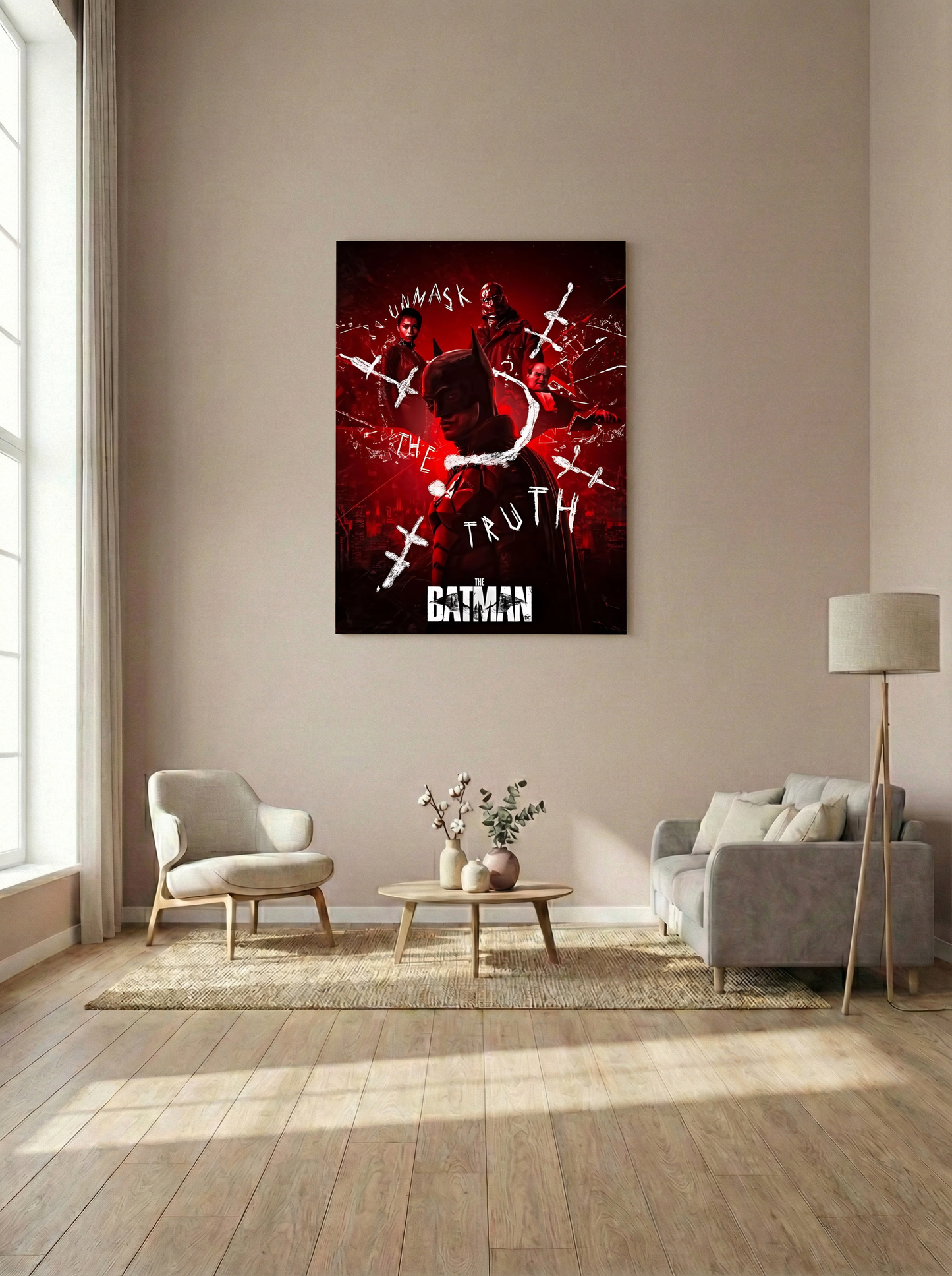 Dark Vigilante: Truth & Chaos – Cinematic Metal Wall Poster