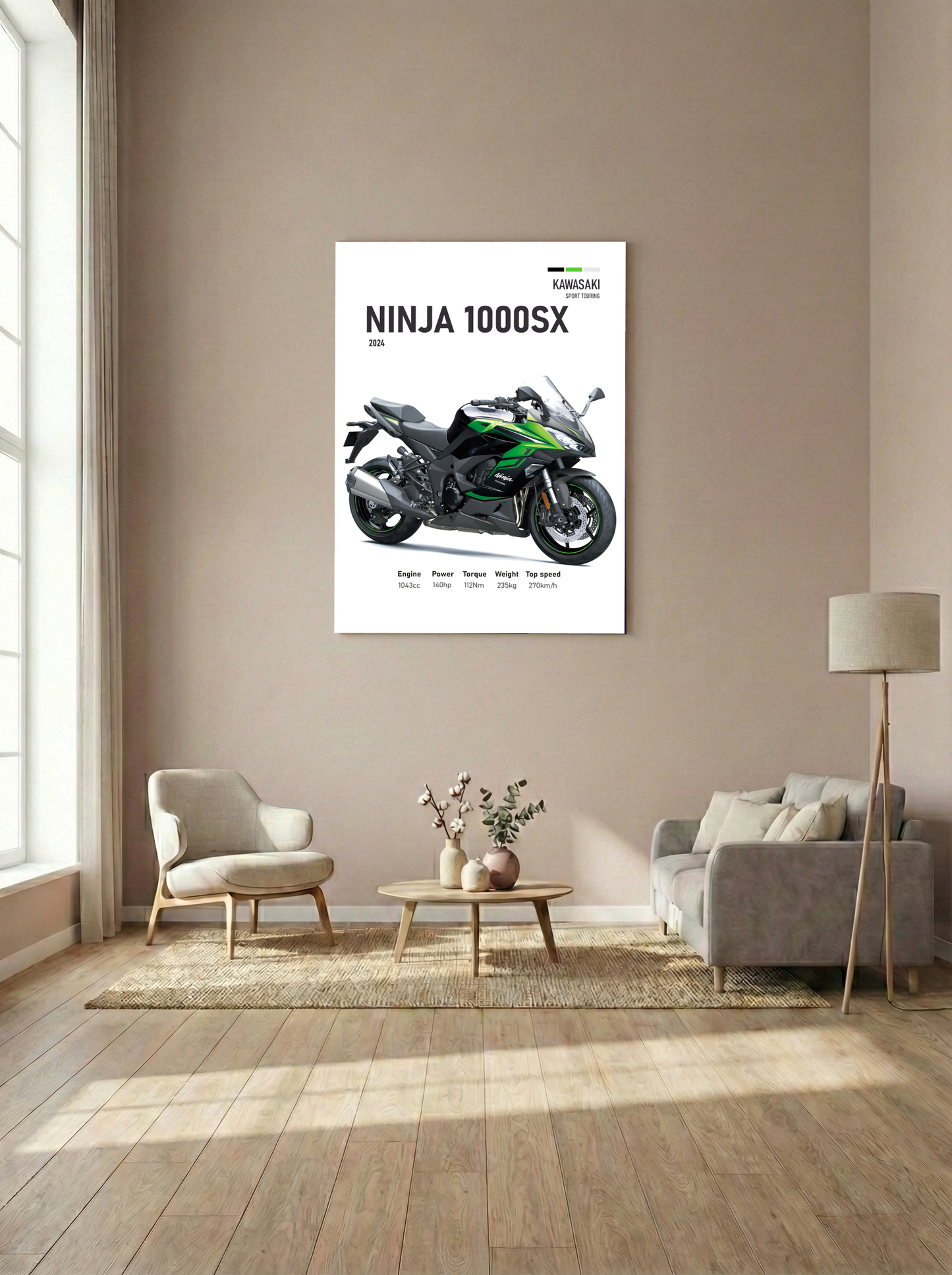 Ninja 1000SX – Sport Touring Performance Metal Poster (2024)