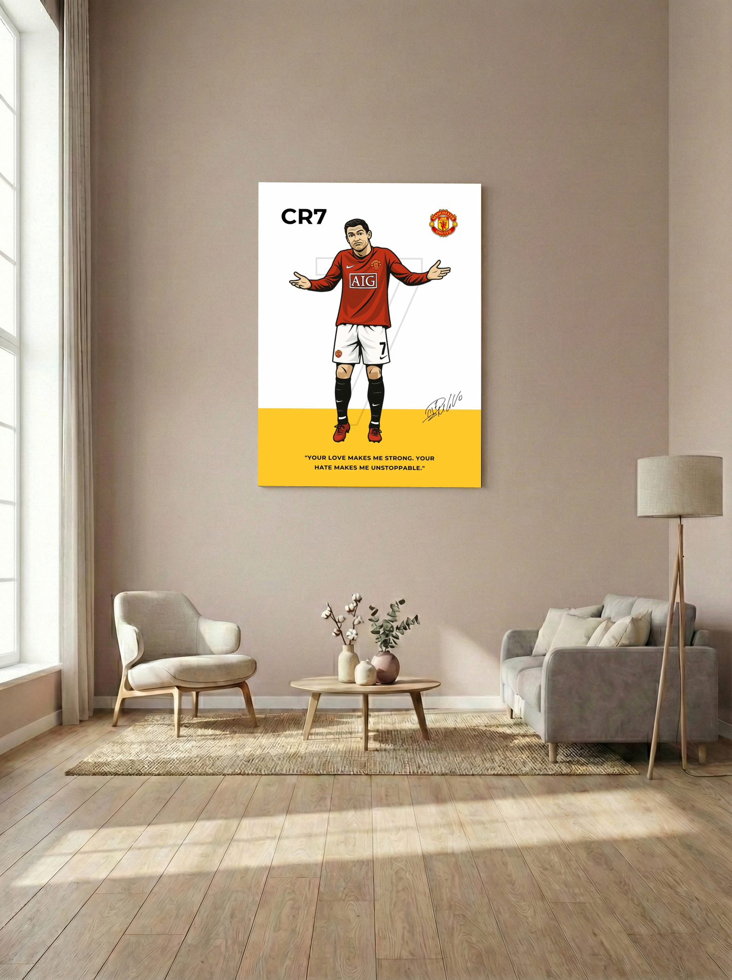 Unstoppable No.7 – Football Legend Metal Wall Poster