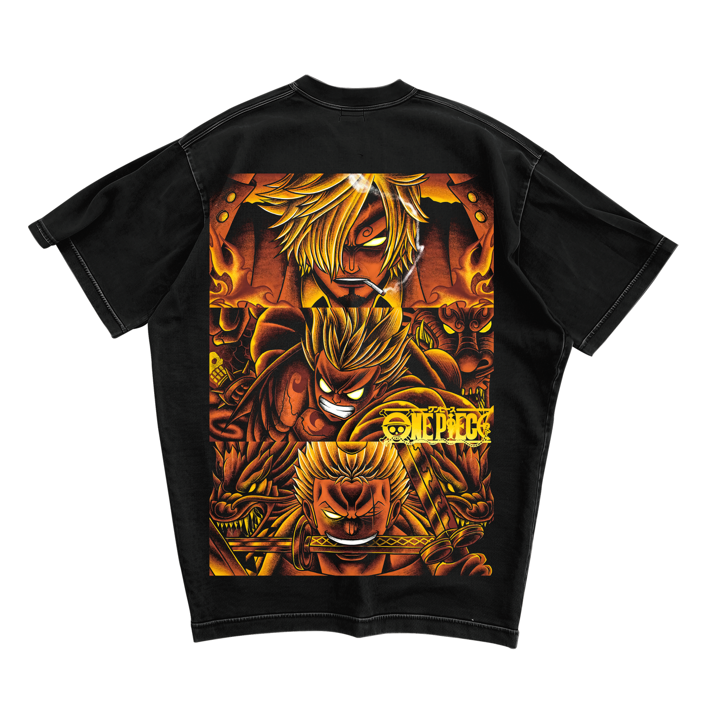 One Piece – Monster Trio Fire Edition Oversized T-Shirt