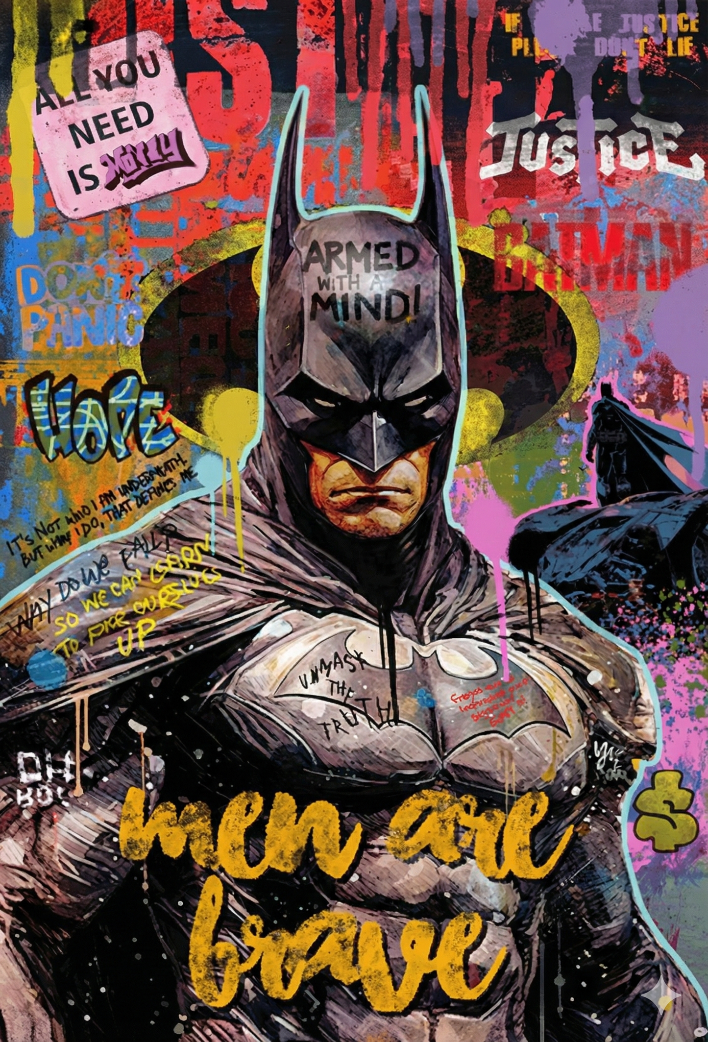 WHEN ALL FAILS | Dark Vigilante Graffiti Metal Poster